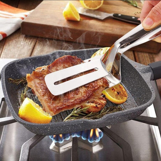 Stainless Fried Steak Shovel Barbecue Tongs Fish Shovel