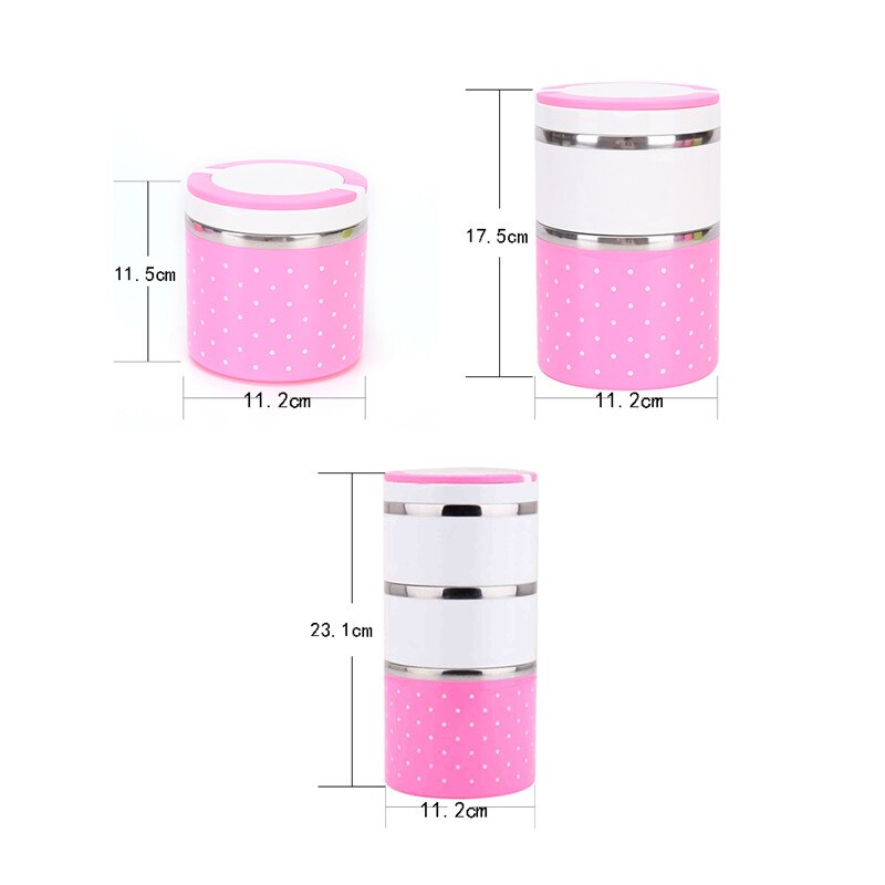 Cute Mini Portable Japanese Bento Box Leak-Proof Stainless Steel Thermal Lunch Boxs