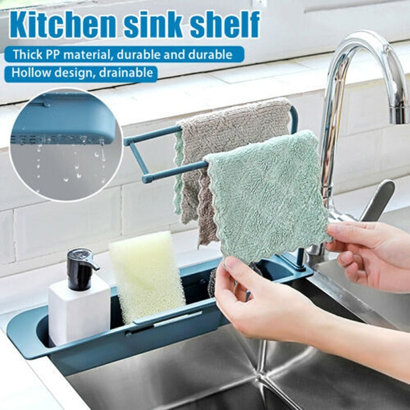 Telescopic Sink Holder Storage Drain Basket