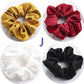 5pcs Satin Silk Scrunchies Women Elastic Rubber Hair Bands