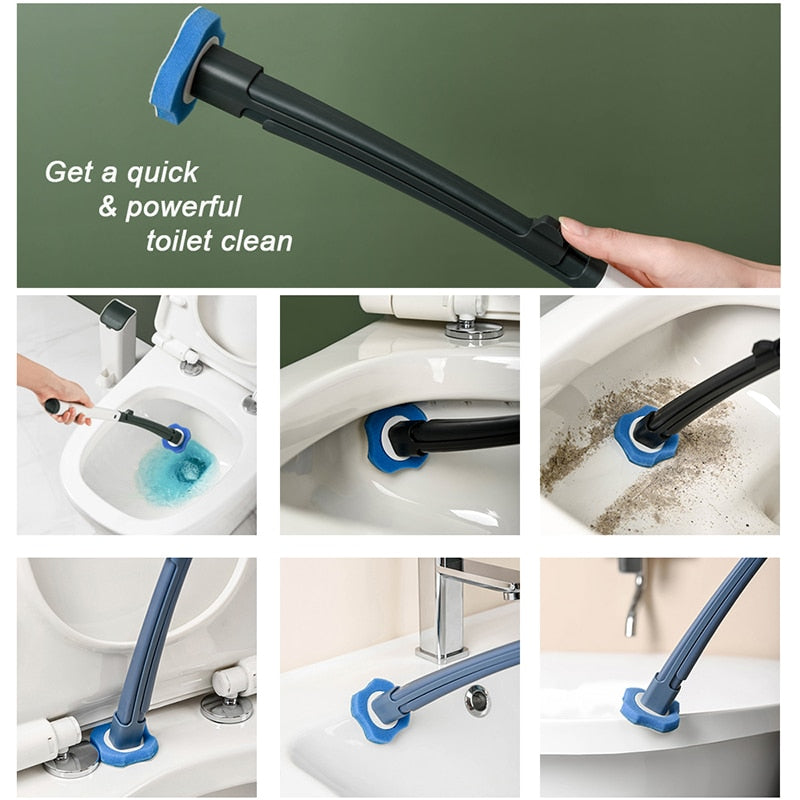 Toilet Cleaning Brush Set Replaceable Brush