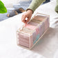 Dormitory closet organizer for socks home separated underwear storage box 7 grids jeans bra organizer foldable drawer organizer