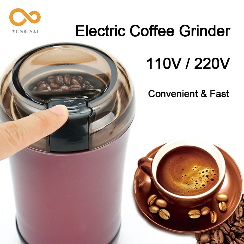 Coffee Grinder Nuts Beans Grains Mill Herbs Stainless Steel Electric Grinding Machine