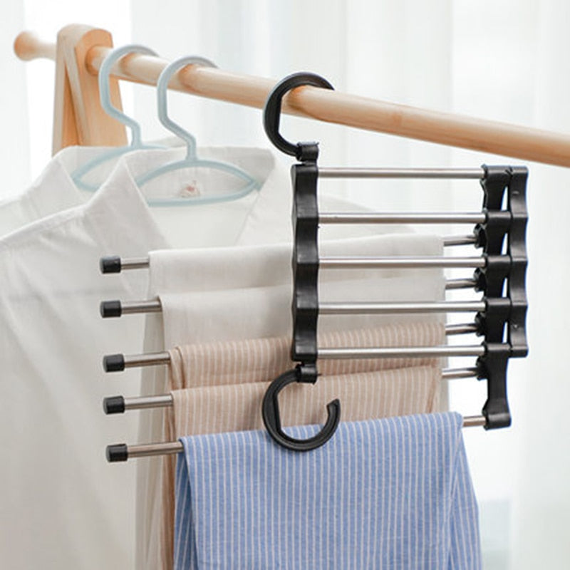 5 Layers Hanger Stainless Steel Storage Pants Hangers