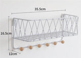 Iron Grid Wall Mounted Storage Basket