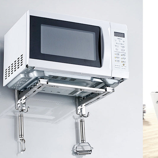 Microwave Oven Shelf Wall-Mounted Kitchen Rack Retractable Bracket Oven Rack