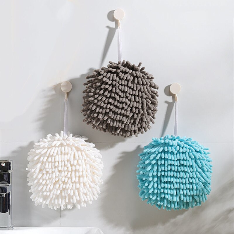 Kitchen Bathroom Hand Towel Ball with Hanging Loops