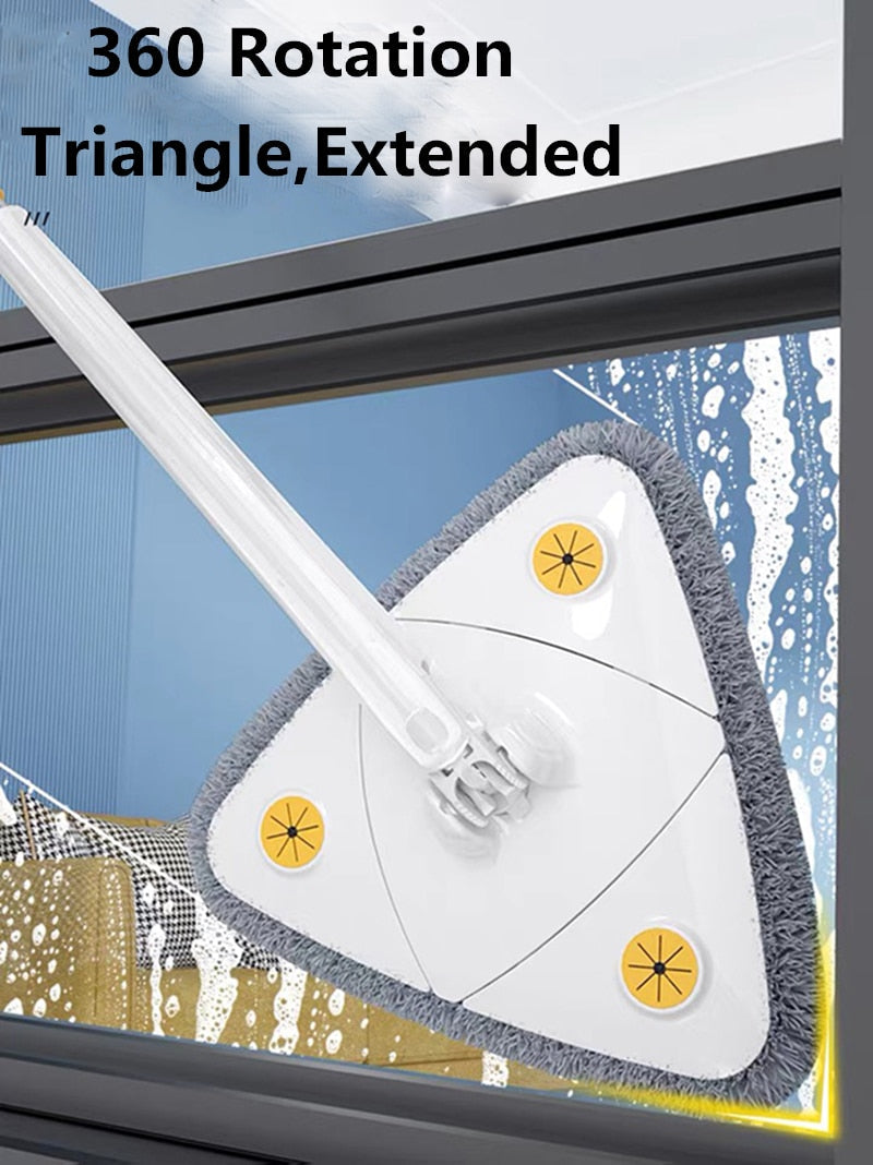 NEW Extended Triangle Mop 360 Twist Squeeze