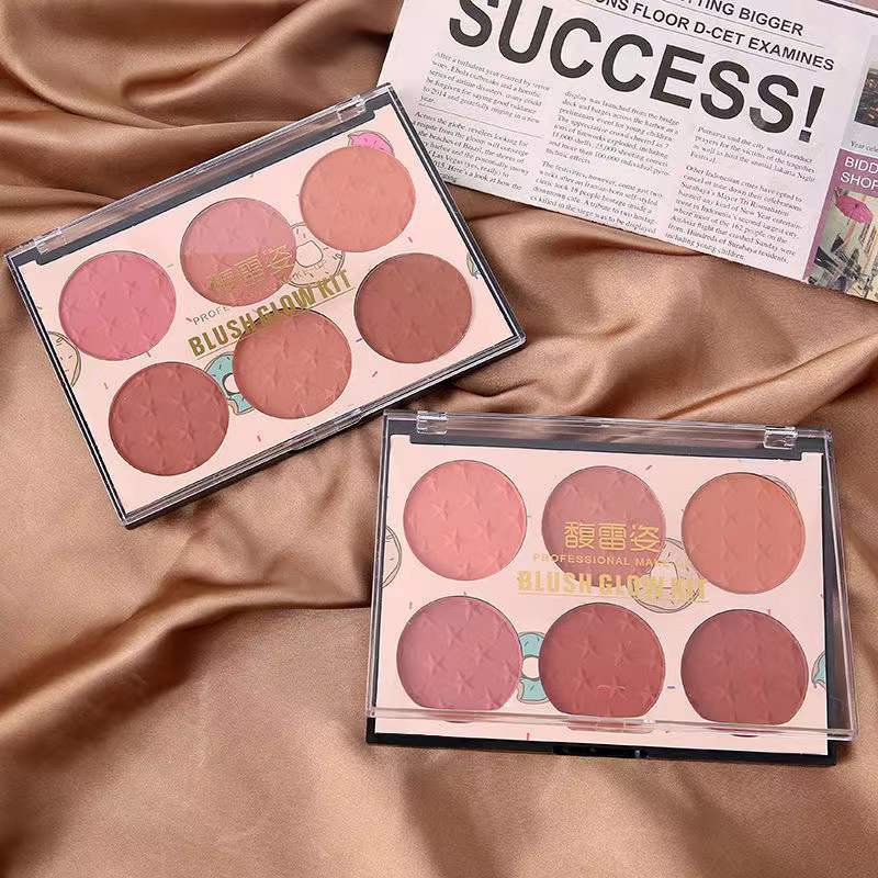 6 Colors/set Blush Plate Peach Pallete