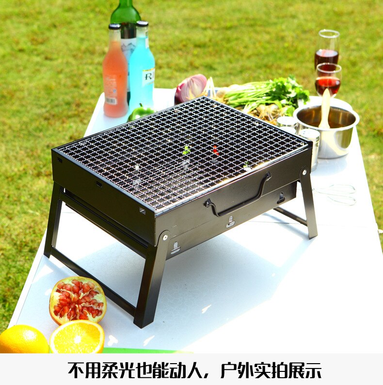 Medium-sized thickened folding barbecue grill