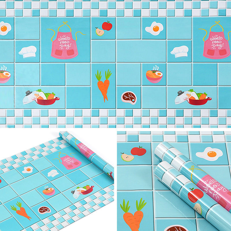 Waterproof Wall Oil Proof Wall Stickers Kitchen Decor