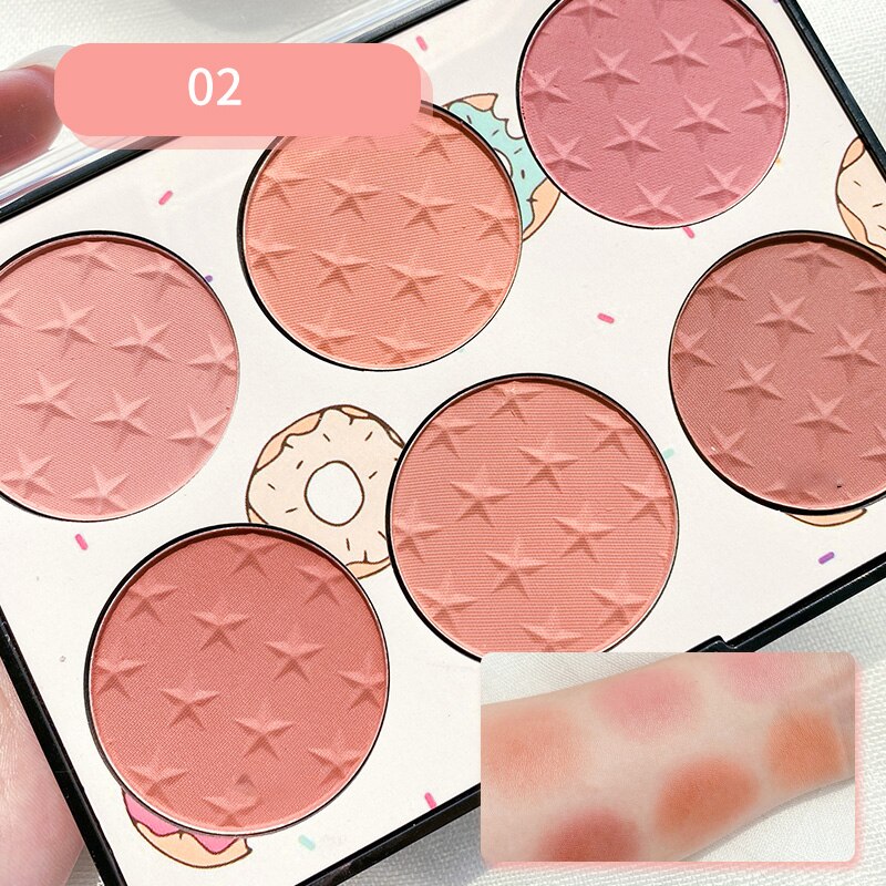 6 Colors/set Blush Plate Peach Pallete