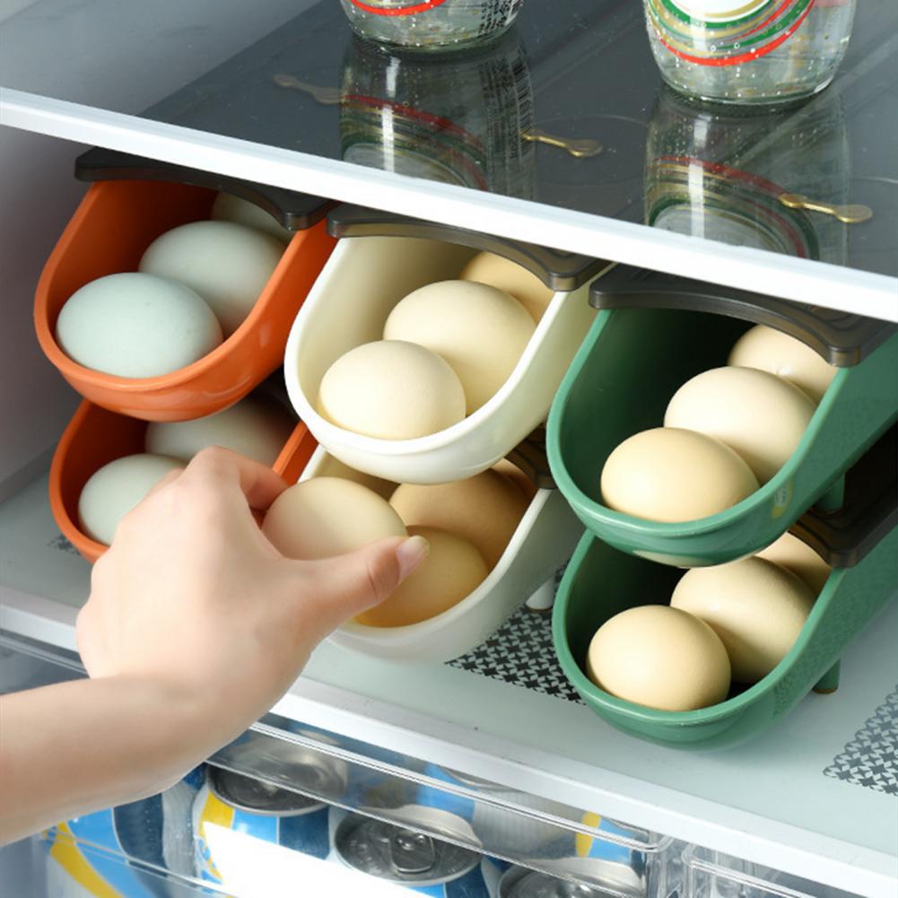 Automatic Rolling Egg Storage Box Plastic Storage Container