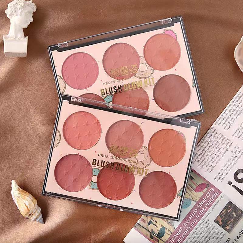 6 Colors/set Blush Plate Peach Pallete