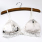 mulberry silk ultra-thin summer lace silk bra sponge detachable