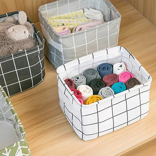 Desktop Storage Basket Sundries Toy Storage Box Cosmetic Book Organizer Underwear Stationery Container Laundry Basket free ship