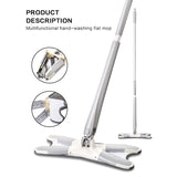 X-Type Squeeze Flat Mop Hand-Free 360 Spin Lazy Floor Mop With