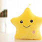 34CM Creative Toy Luminous Pillow Soft Stuffed Plush Glowing Colorful Stars Cushion