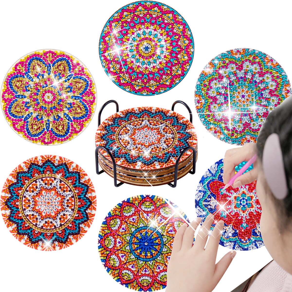 6Pcs/set Diamond Painting Coasters