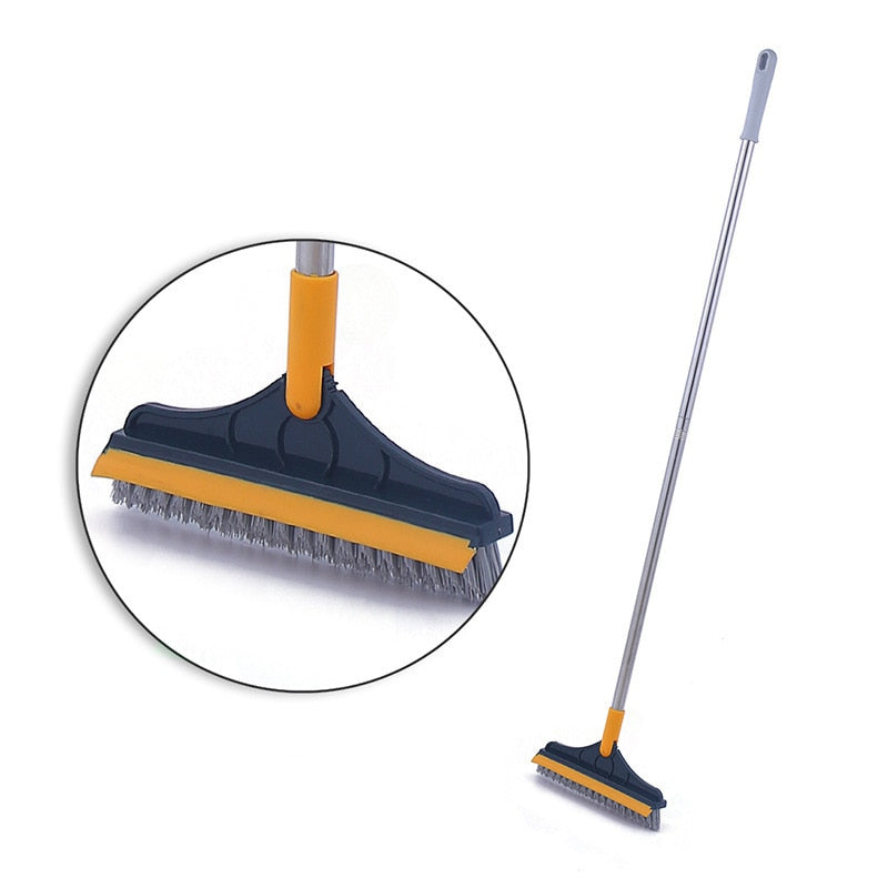 V Shaped Floor Cleaning Scrub Brush wiper 2 in 1 Magic Broom