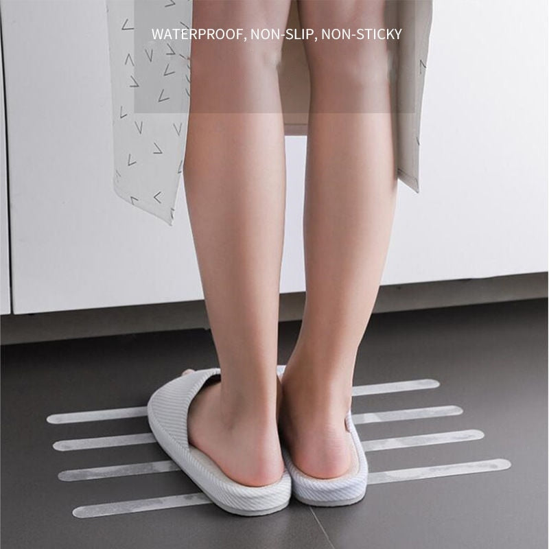 5 pcs PVC Tapes Anti-Slip Strips Shower Floor Stickers Bath Safety Strips
