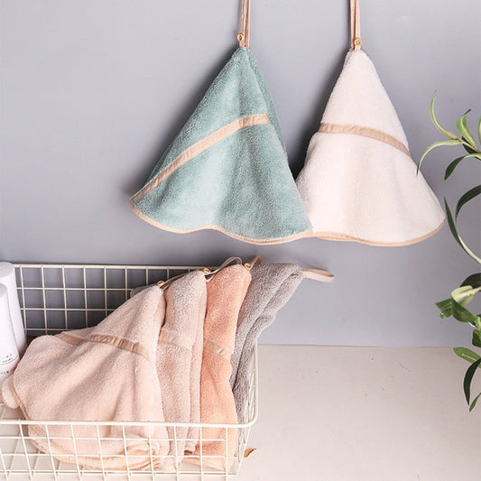 Round Cute Style Hand Towel Soft Coral Velvet Super Absorbent towel