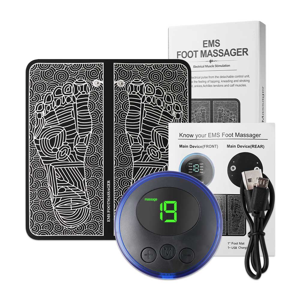 Electric EMS Foot Massager Pad Portable Foldable Massage Mat