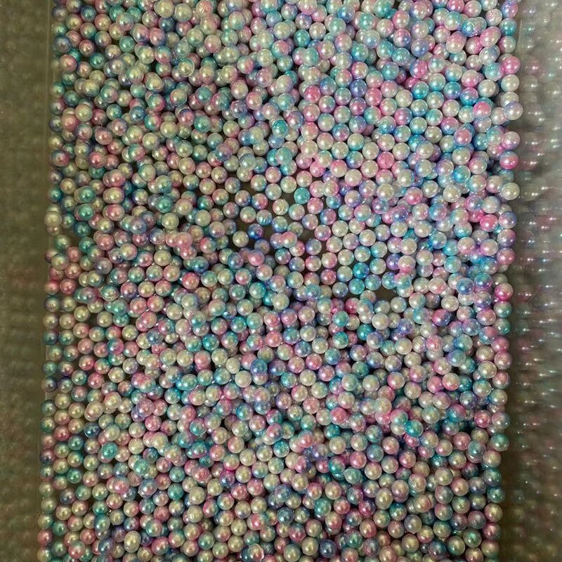 dust-proof eye shadow brush storage box with colorful pearls