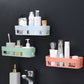 Bathroom Shelf Organizer Toilet Adhesive Shampoo Gel Storage Basket
