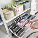 Mesh Jeans Storage Box with Compartments Leggings Clothes Separation Box