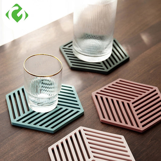 1PC Silicone Tableware Insulation Mat Coaster Cup