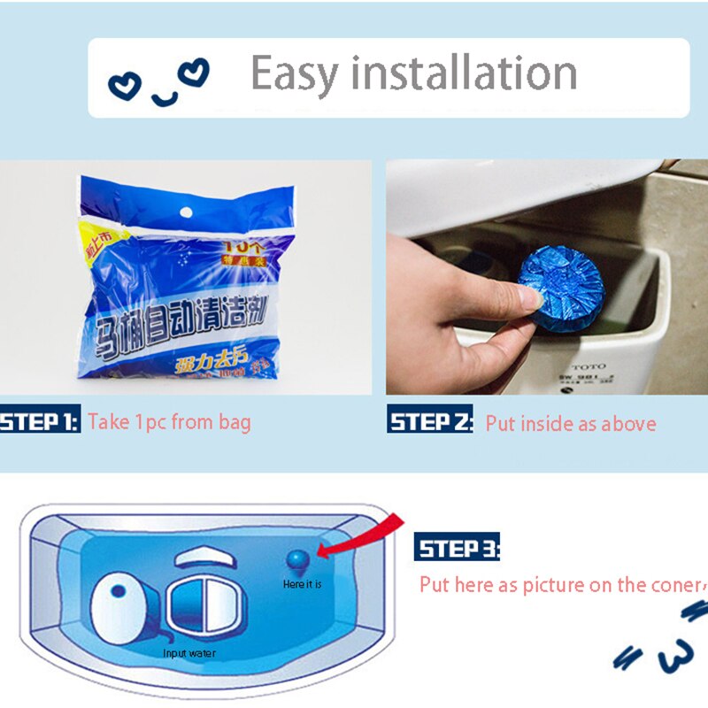 Automatic Flushing Blue Bubble Toilet Bowl Cleaner Bathroom Freshener