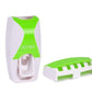 Automatic Toothpaste Dispenser Wall Mount Dust-proof Toothbrush Holder Wall Mount Storage Rack Bathroom Accessories Set Squeezer