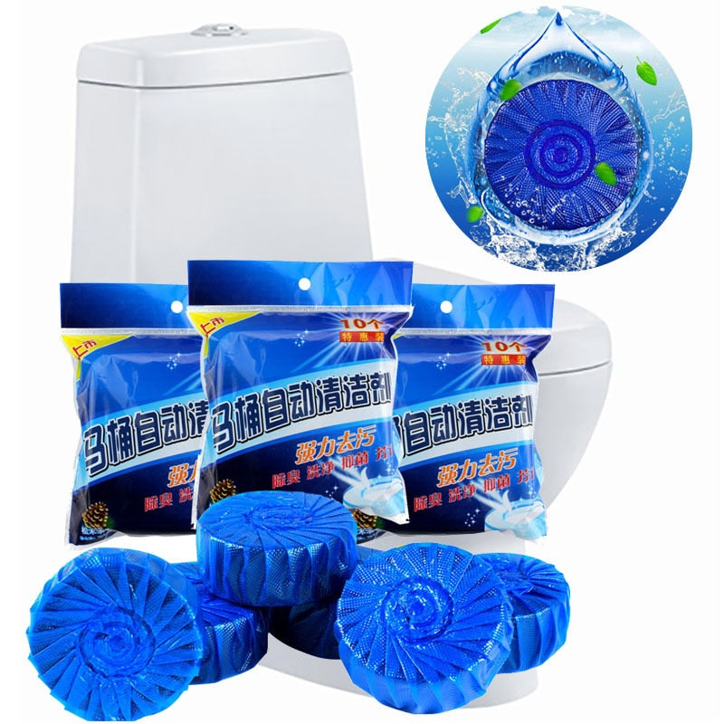 Automatic Flushing Blue Bubble Toilet Bowl Cleaner Bathroom Freshener