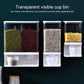 Grain Storage Box Wall-Mounted Transparent Space-saving Cereal Dispenser