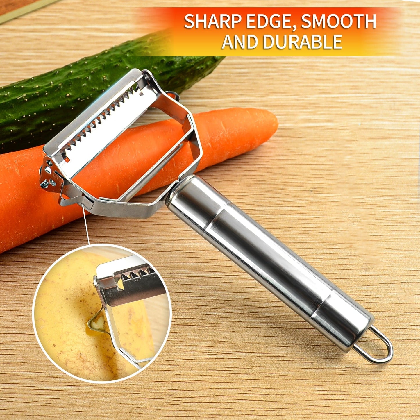 Stainless Steel Peeler Fruit Vegetable Melon Potato Carrot Cucumber