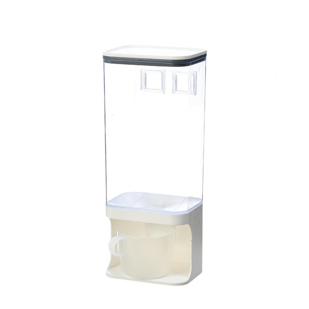 Grain Storage Box Wall-Mounted Transparent Space-saving Cereal Dispenser