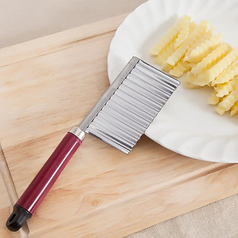 Potato Wavy Edged Knife Stainless Steel Kitchen Gadget