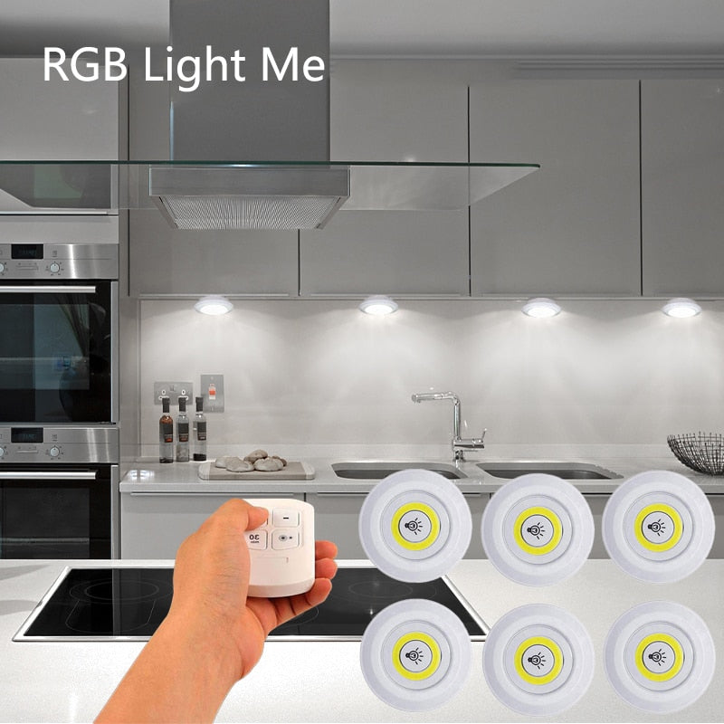 3pcs Smart Wireless Led Light Kitchen Under Furniture Dimmable Lamps Bedroom Wardrobe Lighting
