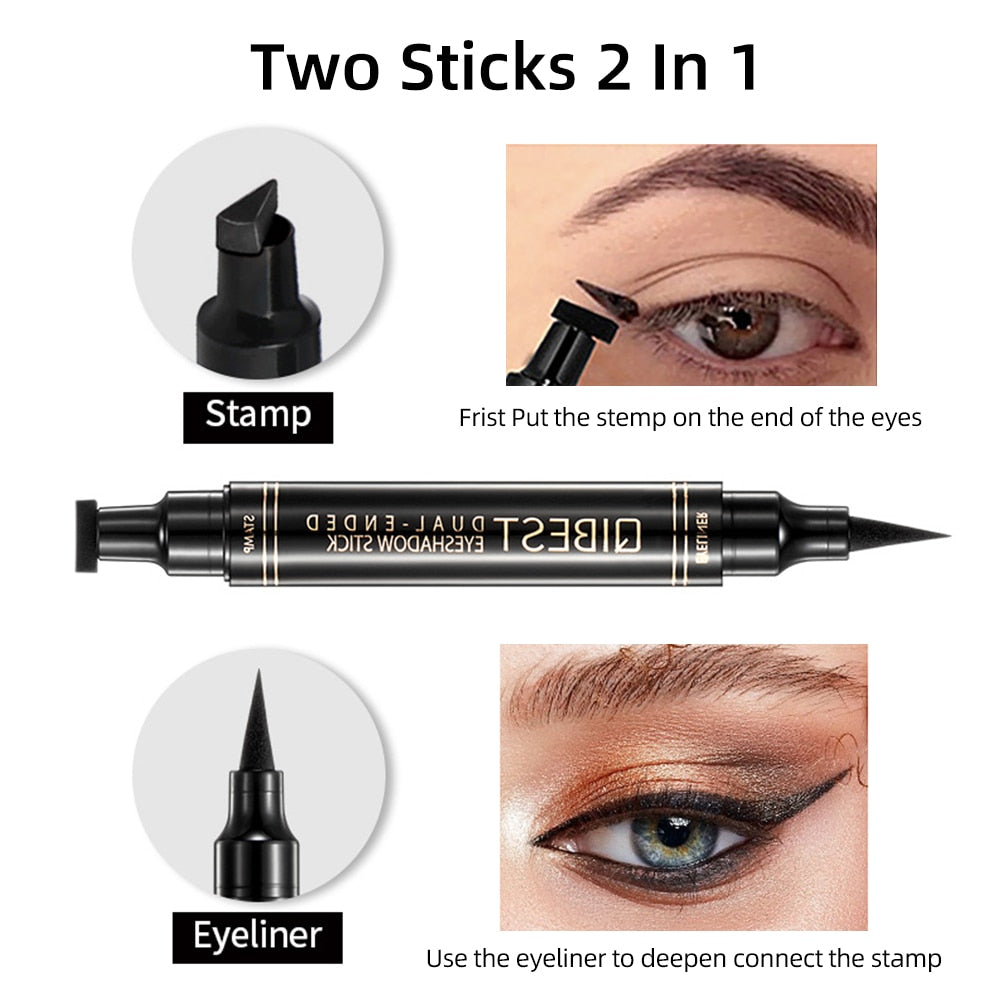 Stamp Liquid Eyeliner Pencil 2 In1 Double-Headed Seal Pen Stamps Eyeliner