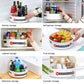 2pcs 360° Rotating Spice Rack Kitchen Organizer For Cabinet Seasoning Holder Storage Tray