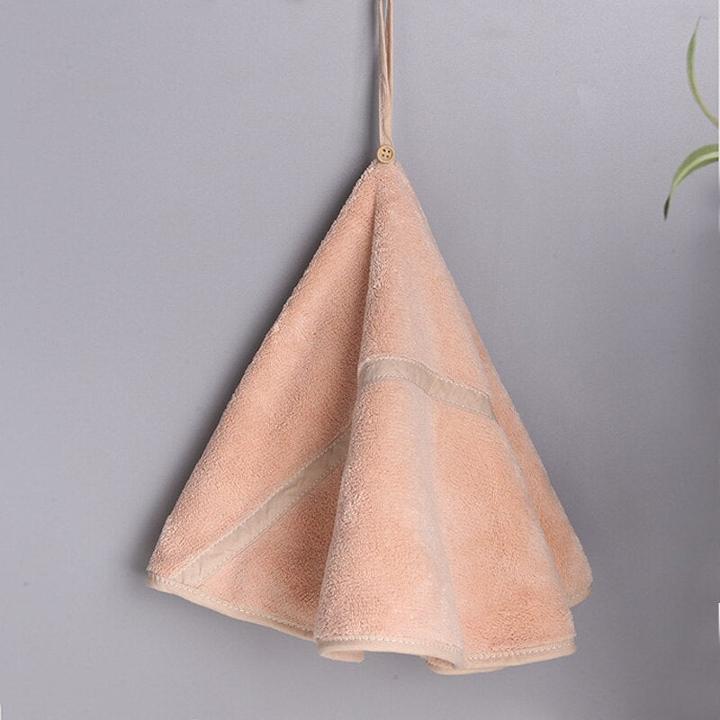 Round Cute Style Hand Towel Soft Coral Velvet Super Absorbent towel