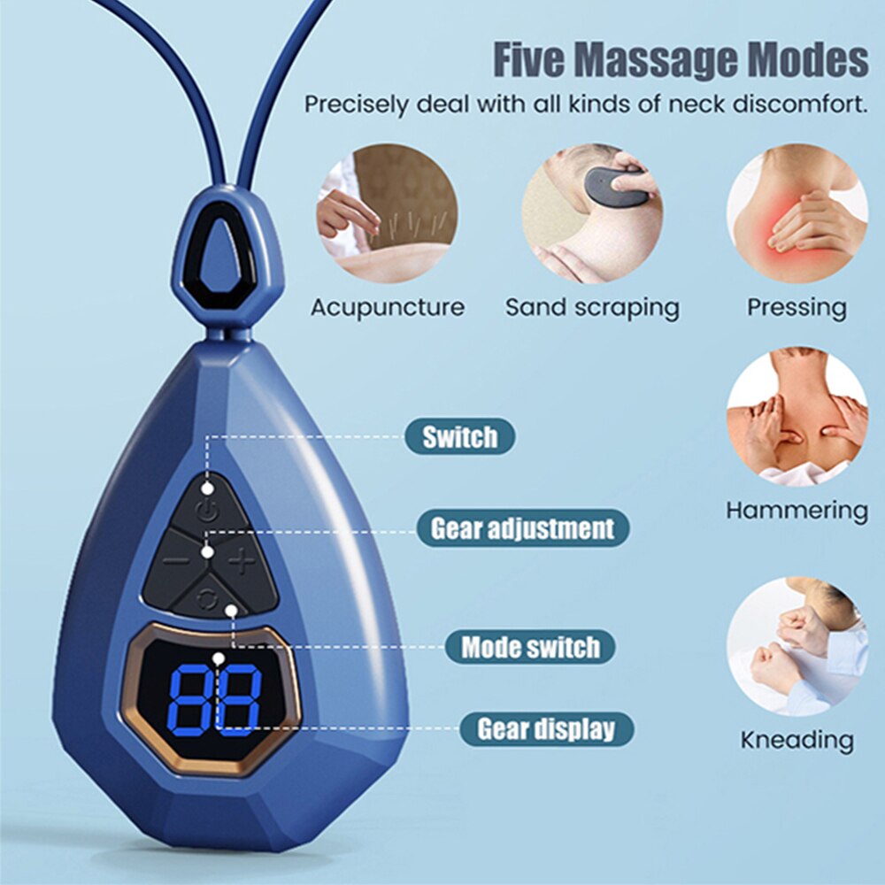 EMS Pulse Neck Massager Electric Massage Machine For Shoulder Neck Pain Relief