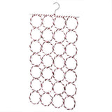 Foldable Scarf Holder With 28 Holes Multifunctional 360 Degrees Rotatable Scarf Hanger