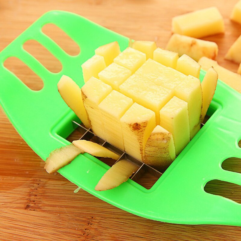 Stainless Steel Vegetable Potato Slicer Cutter Chopper Chips Making Tool