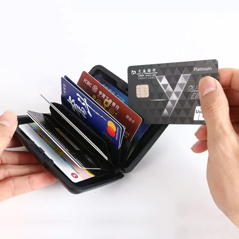 Anti-theft Brush Anti-magnetic Bank Card Holder Business Credit Card Hard Shell