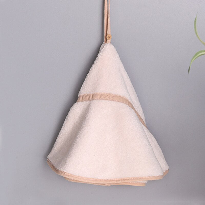 Round Cute Style Hand Towel Soft Coral Velvet Super Absorbent towel