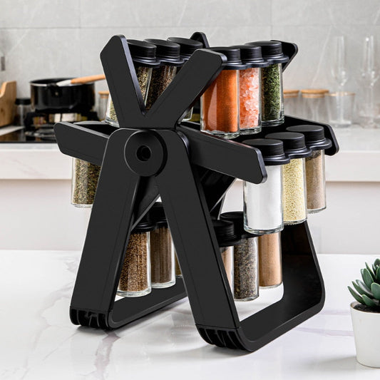 Kitchen Accessories Ferris Wheel Rotating Glass Seasoning Rack