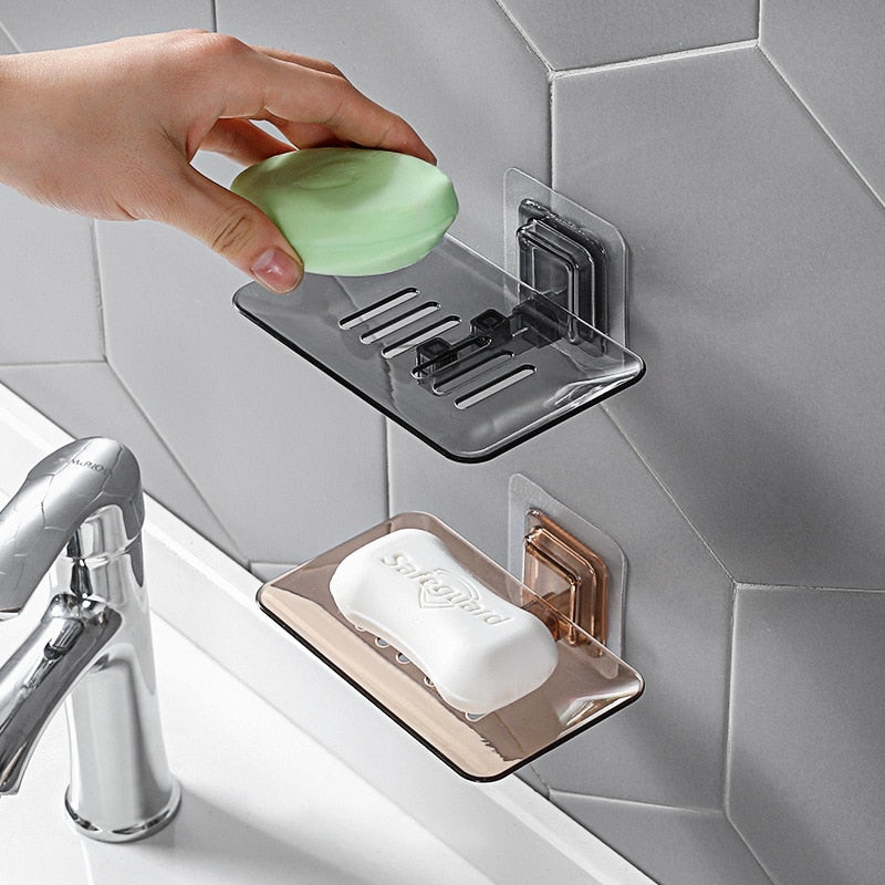 Leaf Shape Soap Dish For Bathroom Shower Suction cup Soap Holder Imitation jade material Sponge Drain Rack Bathroom Accessorie