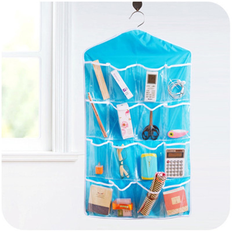 1pc 16 Pockets Wall Wardrobe Hanging Organizer